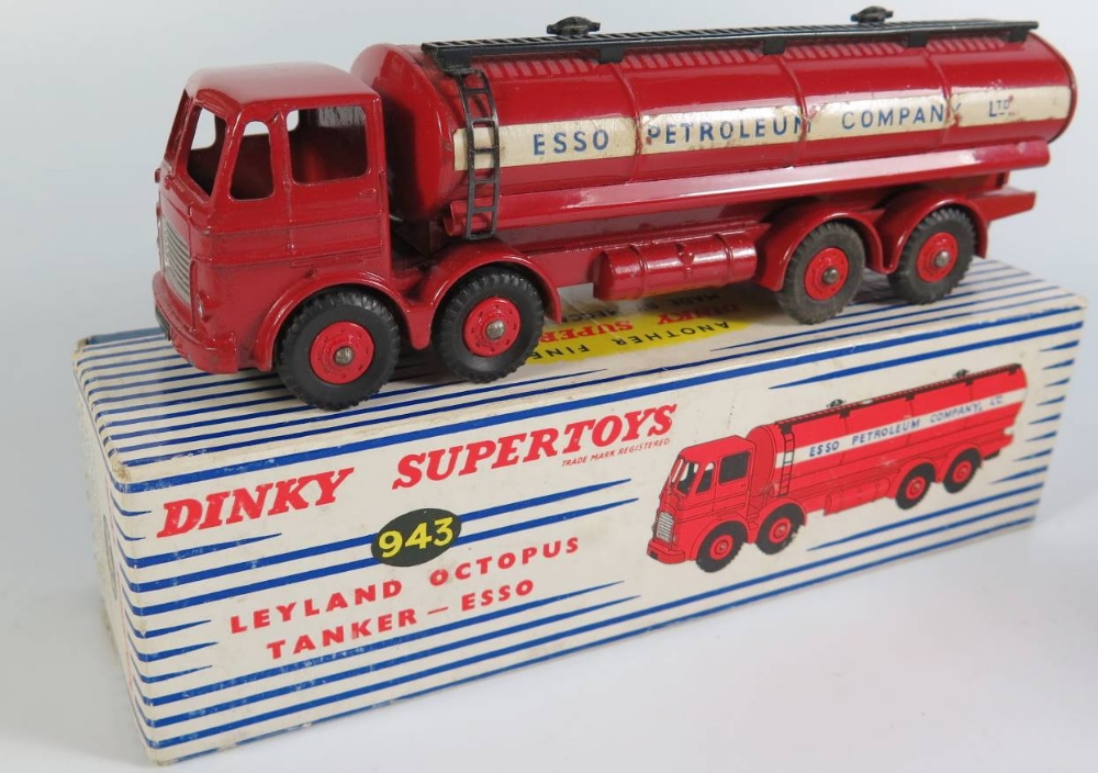 Dinky 943 Foden 14-ton Tanker 'ESSO' with plastic hubs and self-adhesive labels, boxed