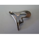 A Georg Jensen Silver Brooch, model 324, boxed