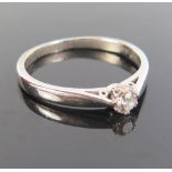 An 18ct White Gold Diamond Solitaire size M.5