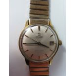 An Omega Seamaster Gent's Automatic Wristwatch in gold plated case, running