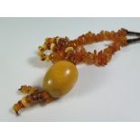Amber and Faux Amber Necklace, 25g