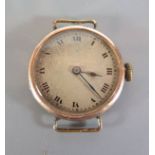 A Lady's Rolex 9ct Gold Watch, back missing