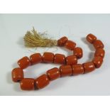 Faux Amber Beads, 30g