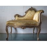 A Nineteenth Century Gilt Wood Chaise Court