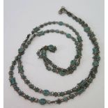 A Chinese Enamel Necklace, 120cm