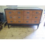 A Shop Display Haberdashery Glazed Cupboard with nine drawers, 147(w) x 59(d) x 92(h)