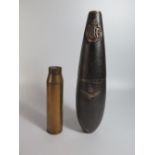 An Early RAF Bomb 30cm and shell case