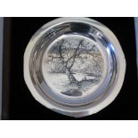 Franklin Mint _ Sterling Silver Plate 'Along The Brandywine' by James Wyeth, boxed and with