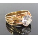 A 14ct Gold Solitaire Ring, size 0.5