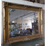 A Large Gilt Framed Mirror, 150 x 120cm