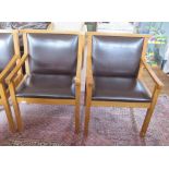 A Pair of Miles Carter Boardroom Armchairs designed by Ronald Carter