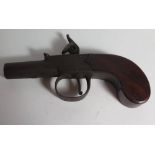 A Small Eighteenth Century London Flintlock Pistol, 14.5cm long, A/F