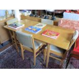 A Gordon Russell of Broadway Extending Dining Table with Four Chairs, 153 x 78cm