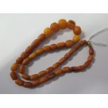 An Amber Bead Necklace, 20.2g