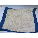 A Map of The Railways of England and Wales Shewing the Principal & Minor Stations, printed on silk