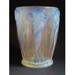R. Lalique _ A Fine Opalescent Daniades Vase, 17.5cm, moulded R.LALIQUE to base and engraved France.