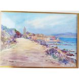 A. Mathis, A Mediterranean View, watercolour, 46 x 30cm, framed and glazed