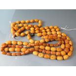 Amber Bead Necklace, 27.7g