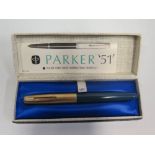 PARKER '51' IN ORIGINAL BOX AND WITH INSTRUCTIONS