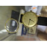 18ct GOLD GENT'S WATCH, A/F