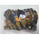 BAG OF MILITARY AND NAVAL CLOTH BADGES