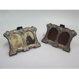 PAIR OF ART NOUVEAU STYLE TWIN PHOTOGRAPH FRAMES