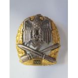 Sturmabzeichen 5. Stufe mit Einsatzzahl 100 (General Assault Badge) _ RARE GERMAN NAZI GROUND