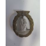 ORIGIANL WWII NAZI GERMAN MINE SWEEPERS BADGE, MAKER'S MARK R.K.