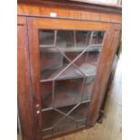 LARGE GEORGIAN MAHOGANY AND ASTRAGAL GLAZED CORNER CABINET