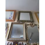 TWO GILT FRAMED WALL MIRRORS