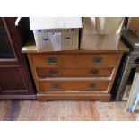 EDWARDIAN SATINWOOD CHEST OF DRAWERS