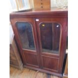 MAHOGANY GLAZED BOOKCASE