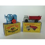 Matchbox MB 3 3a Cement Mixer, boxed _ near mint, box fair AND 3b Bedford Tipper Truck, boxed _ near