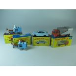 TWO Matchbox MB 7 7a, boxed _ both near mint, boxes near mint AND 7b Ford Anglia, mint, box mint AND