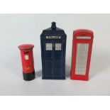 Dinky Police Box, Phone Box and Letter Box _ as found