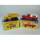 Matchbox MB 6 6b 'Euclid' Quarry Truck, boxed _ near mint, box near mint AND 6d Ford Pick Up,