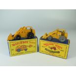 Matchbox MB 24 24a Hydraulic Excavator MW, boxed_fair, box near mint AND 24b Hydraulic Excavator