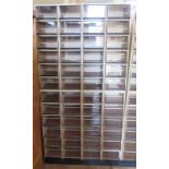 A Three Part Fenton 48 Drawer Haberdashery Display, 192 x 99 x 34 cm