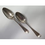 Two Early London Silver Serving Spoons, 120g
