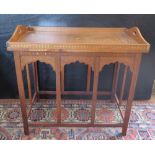 A Moorish Brass and Copper Inlaid Occasional Table