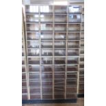 A Three Part Fenton 48 Drawer Haberdashery Display, 192 x 99 x 34 cm