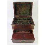 A Nineteenth Century Bathgate & Co. Calcutta Mahogany and Brass Mounted Fitted Box