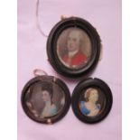 Three Portrait Miniatures