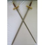 A Pair of Wilkinson Sword Sir Walter Raleigh Governor of Jersey Commemorative Swords, 90 cm