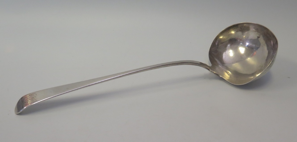 A George III Silver Soup Ladle, London 1767, probably George Boothby, 34 cm, 167g