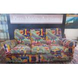 A Liberty Pattern Upholstered Three Piece Suite A/F