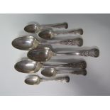 A Selection of William IV and Victorian Silver Flatware, London 1840 and other dates, WE, 416g