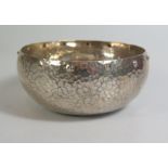 A Planished Bowl Stamped SILVER, 168g