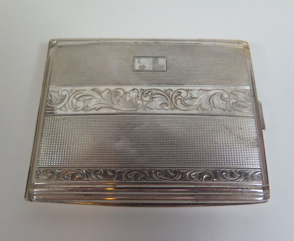 Sterling Silver Cigarette Case, 55.7g and .835 stamped case 49g