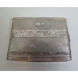 Sterling Silver Cigarette Case, 55.7g and .835 stamped case 49g